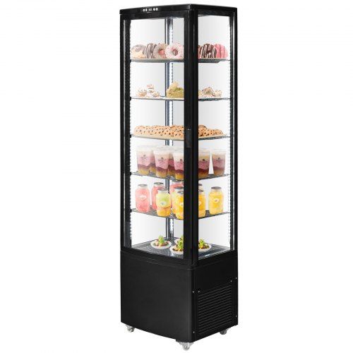 Gekoelde vitrinek van 278 L met turbo‑koeling – ideaal voor bakkerijen en cafés