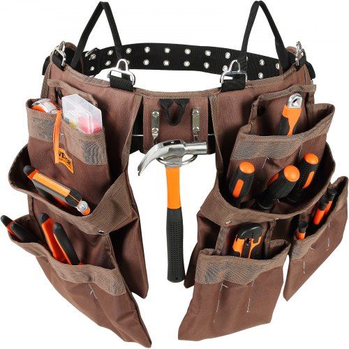 Handige 19‑pockets gereedschapsriem – comfort en flexibiliteit voor elke klus