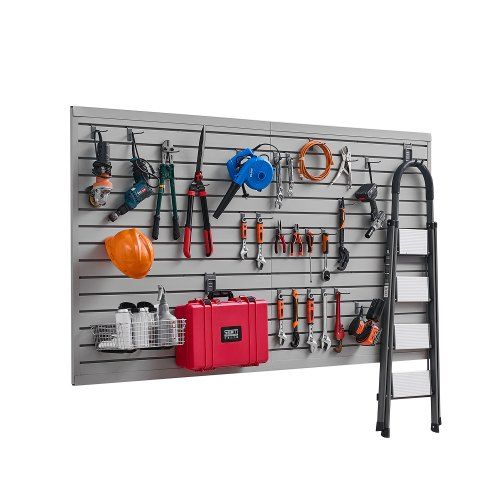PVC Slatwall paneel 1225 x 2450 mm – Sterke, modulare opbergoplossing voor garage en werkplaats