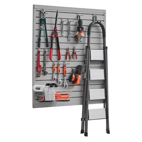 Slatwall PVC paneel 1230 mm × 1235 mm × 20 mm – stevige en flexibele wandopslag voor garage en werkplaats