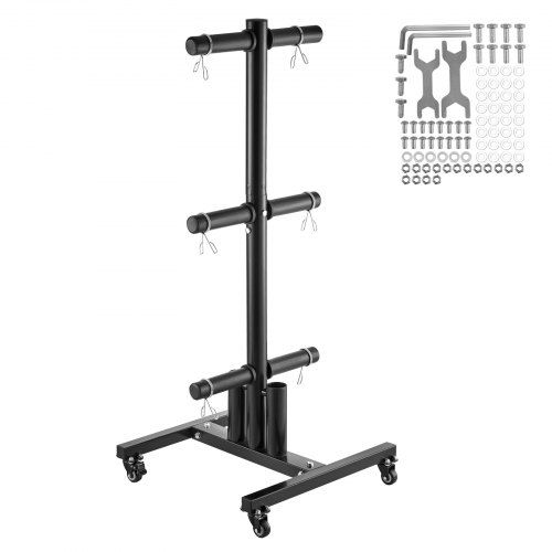 Space‑saving gewichtsschijfhouder met 454 kg draagvermogen – ideaal voor thuisgym en sportschool