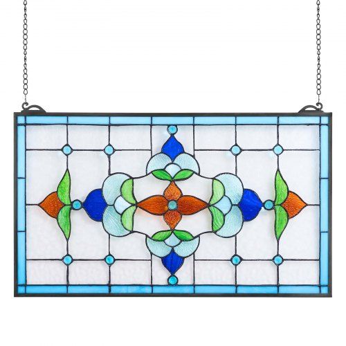 Hangend glas‑in‑loodraampaneel in Tiffany‑stijl – kunstzinnige glans voor elke ruimte
