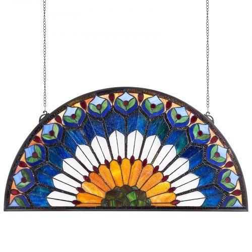 Hangend glas-in-loodraampaneel – Tijdloze kunst voor elke muur