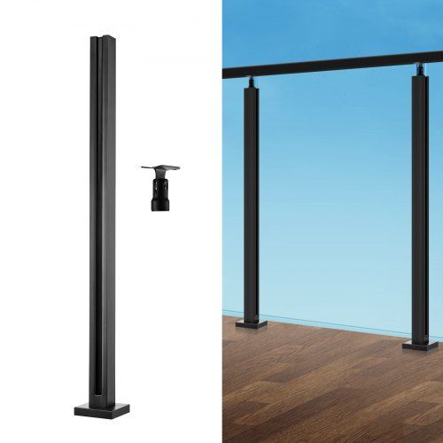 850 mm roestvrijstalen glasklem voor stevige balkon‑ en terrasbalustrades