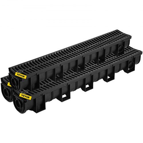 Efficiënte drainage voor tuin, oprit en zwembad: 3‑pack HDPE kanaalafvoeren