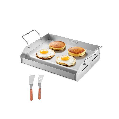 RVS Grillplaat 425 × 270 mm – Universele Grillpan voor Gas‑, Elektrische en Inductiekookplaten