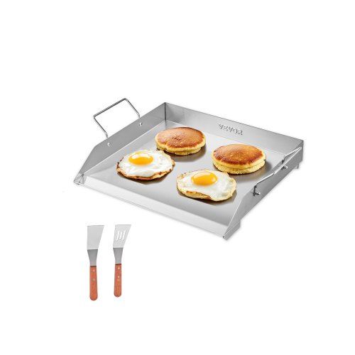 Universele roestvrijstalen grillplaat 448 × 370 mm – veelzijdig en duurzaam