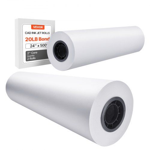 Grootformaat CAD‑plotterpapier – 2 rollen van 24 inch breed voor technische en creatieve projecten