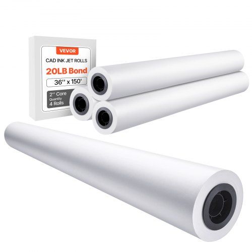 Grootformaat CAD‑plotterpapier 24 inch × 150 ft – 6 rollen voor technische tekeningen