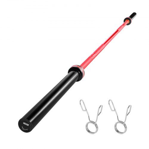 Krachtige 2,2 m Halterstang met Geribbelde Grip – Ideaal voor Squats, Deadlifts en Olympic Lifts
