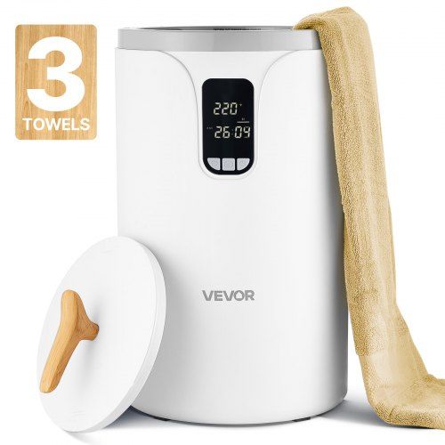 Handdoekwarmer emmer 20 L met timer, LED‑display en aromatherapie