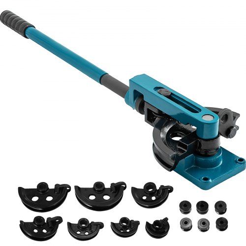 Handmatige buizenbuiger 10‑25 mm met 7 stalen matrijzen – veelzijdig, compact en duurzaam