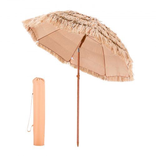 Hawaiian Stro Paraplu – Flexibele Schaduw voor Strand, Terras en Tuin