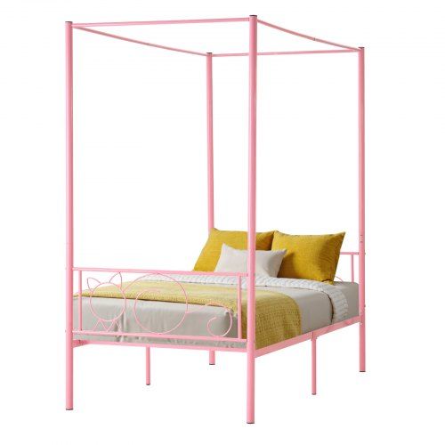Roze Hemelbedframe: Praktische en Stijlvolle Slaapoplossing