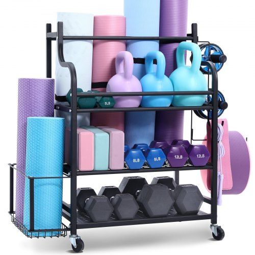 Alles-in-één Opbergrek voor Thuisgym – Praktisch, Duurzaam en Mobiel