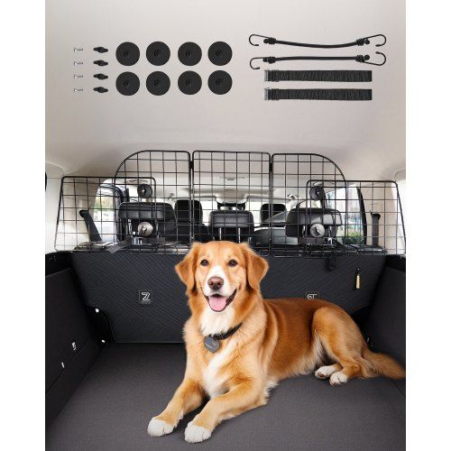 Honden Autobarrière – Verstelbare en Opvouwbare Veiligheidshek voor SUV’s, Busjes en Hatchbacks