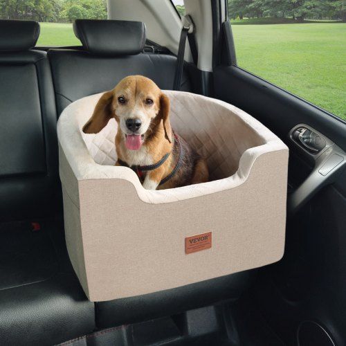 Comfortabele hondenautostoelverhoger met opbergtas – Veilig reizen voor kleine en middelgrote honden