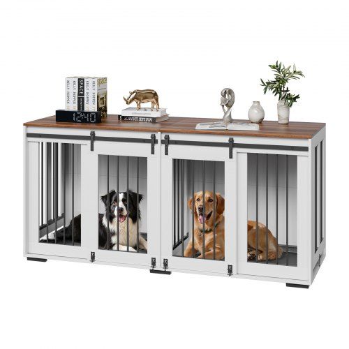 Dubbele hondenbench met schuifdeuren – multifunctioneel en stijlvol