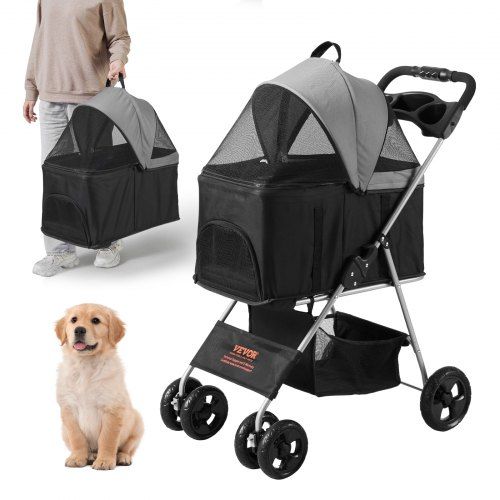 Hondenbuggy 79 × 46 × 102 cm – Comfortabele en duurzame kinderwagen voor jouw viervoeter