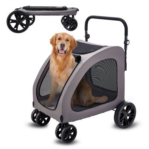 Hondenbuggy met 73 kg draagvermogen – Comfortabele kinderwagen voor huisdieren