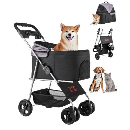 Opvouwbare hondenbuggy 16 kg – Comfortabel reizen voor kleine en middelgrote huisdieren