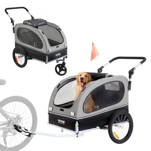 2-in-1 Hondenkar voor Fiets en Jogging: Praktisch, Stevig en Comfortabel