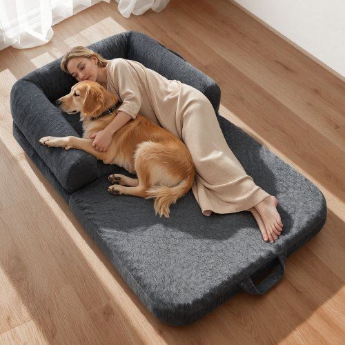 Groot Hondenbed van Traagschuim voor Mens en Hond – Comfortable Gezamenlijke Slaap