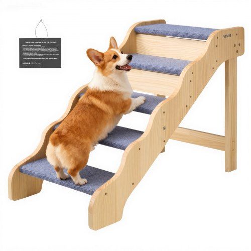 Hondentrap 5 treden – Stevige, antislip houten trap voor elke hond