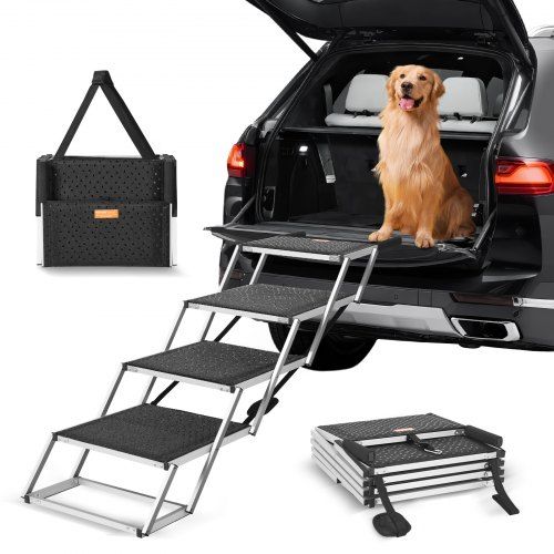 Opvouwbare 5‑traps Hondentrap voor Auto’s – Lichtgewicht, Antislip & Draagbaar