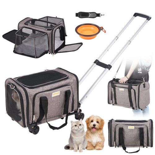 Flexibele reisoplossing voor je hond: de opvouwbare trolley met vier wielen