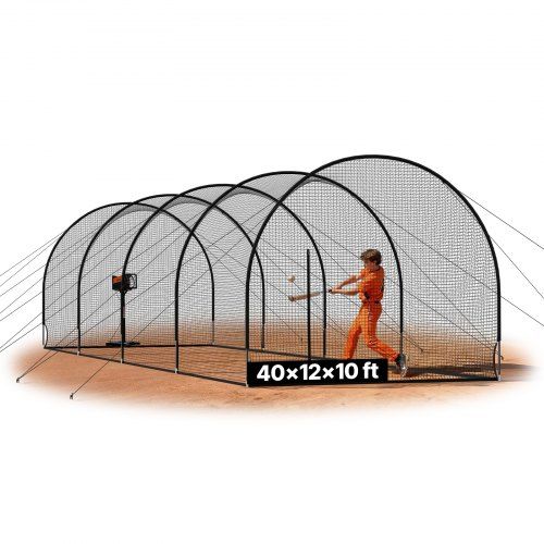 Honkbal slagkooi halfrond 1220 × 370 × 305 cm – draagbare trainingsoplossing voor elke veld