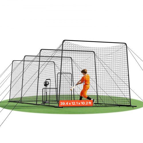 Complete Honkbalslagkooi 12 m – Ideaal voor intensieve training binnen en buiten