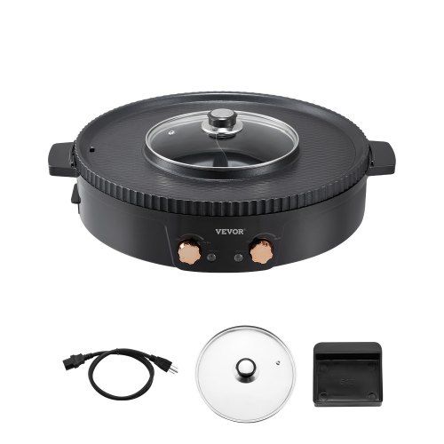 2‑in‑1 elektrische Hot Pot met Grill 1800 W – Alles voor een sfeervol diner thuis