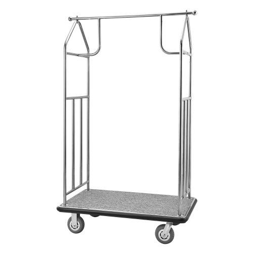 Robuuste roestvrijstalen hotelbagagewagen 362 kg – Stijlvol en stil vervoer voor hotels & resorts