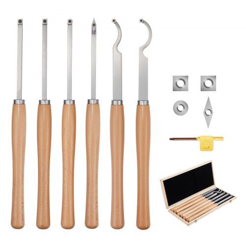 Complete 6‑delige houtdraaibeitelset: scherp, ergonomisch en direct inzetbaar