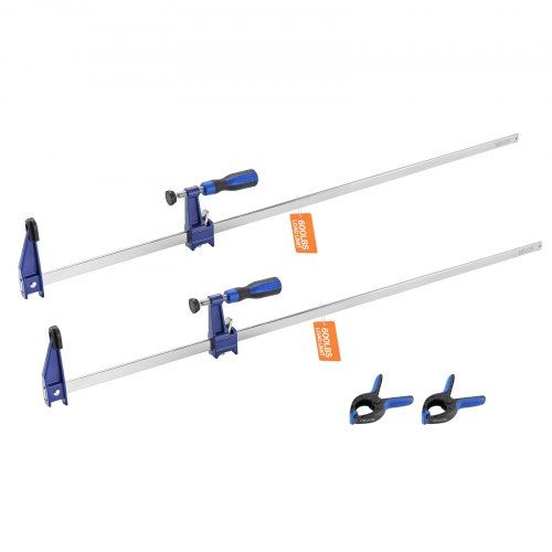 Robuuste F‑klemmen voor houtbewerking – 2‑deks set met 272 kg draagvermogen