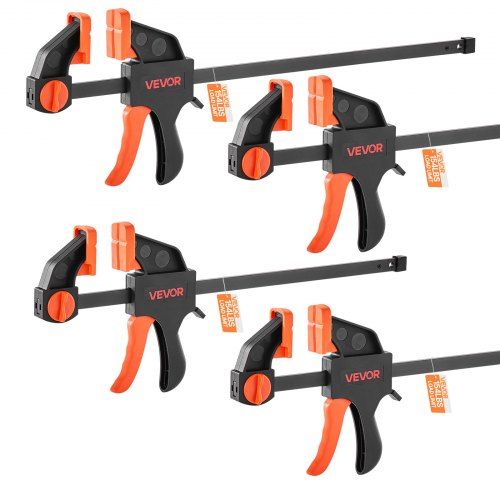 Houtbewerking F‑klemmen 4‑pack: krachtige, veelzijdige en betaalbare klemset voor hout en metaal