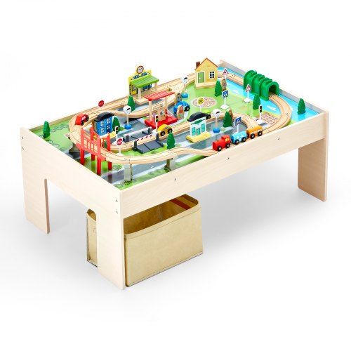 Houten activiteitentafel met 84 stukken – veelzijdig speelplezier voor kinderen vanaf 3 jaar