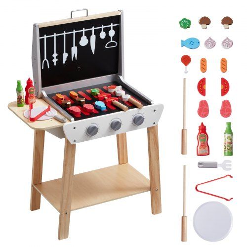 Houten Grill Speelset voor Kinderen – Creatief Kookplezier voor Peuters