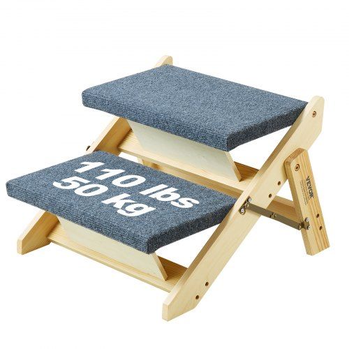 Handige opvouwbare houten huisdiertrap voor bed, bank en auto