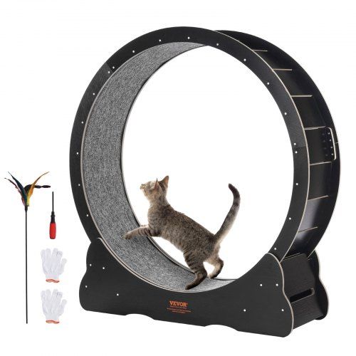 Groot houten kattenloopwiel 132 cm – een duurzame hometrainer voor actieve katten