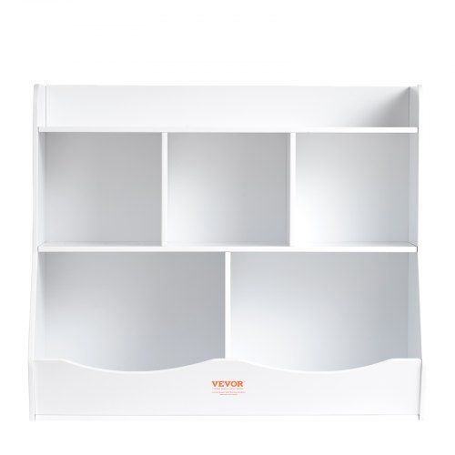 Houten Speelgoedopberger met Boekenplank – 5-vakjes Organizer voor Kinderen