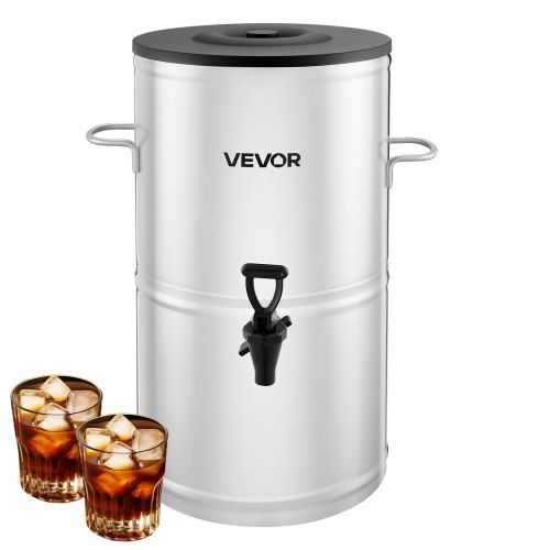 15‑liter ijsthee‑dispenser van roestvrij staal – ideaal voor cafés en restaurants