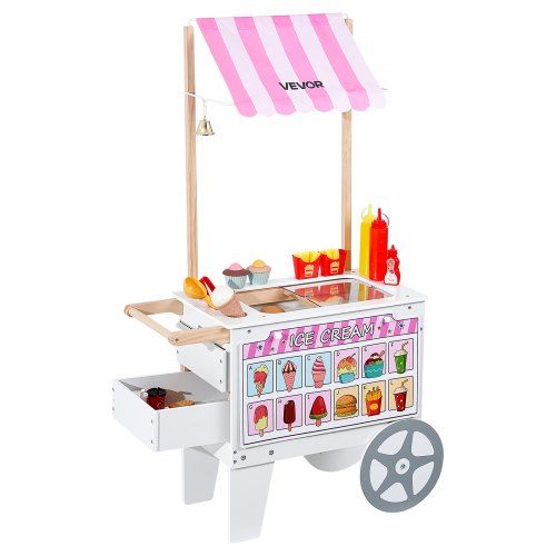 Creatief rollenspel met de 2‑in‑1 ijscowagen‑en‑hotdogkar voor kinderen van 3‑7 jaar