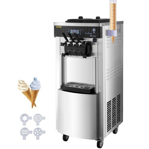 Commerciële Softijsmachine met 2200 W Compressor – Hoogwaardige productie voor de horeca