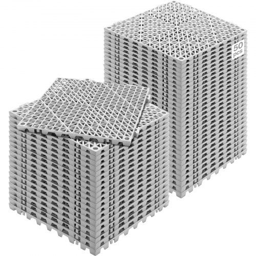Interlockende Drainagematten 30 × 30 cm – Flexibel, Antislip en Waterafvoerend voor Badkamer, Garage en Patio