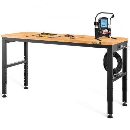 In hoogte verstelbare werkbank 183 × 64 × 97 cm – robuuste multifunctionele werktafel voor garage, kantoor en thuiskamer