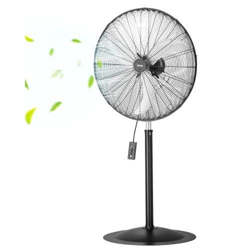 Industriële staande ventilator met 90° oscillatie – Krachtige koeling voor werkplaats en thuis