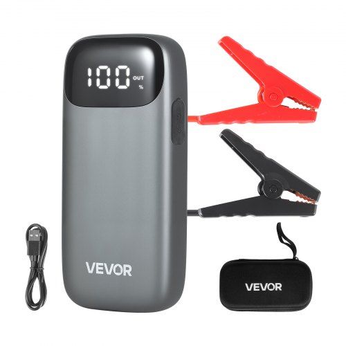 Krachtige 6000A Jump Starter Power Bank met LED‑zaklamp en USB‑powerbank