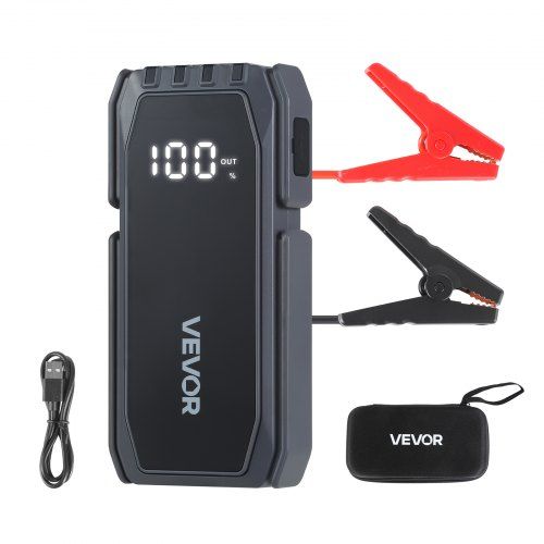 Krachtige en compacte startbooster‑powerbank voor auto’s, motoren en noodsituaties